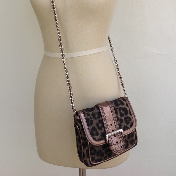 Brighton Leopard Canvas & Leather Crossbody Bag - Picture 9 of 11